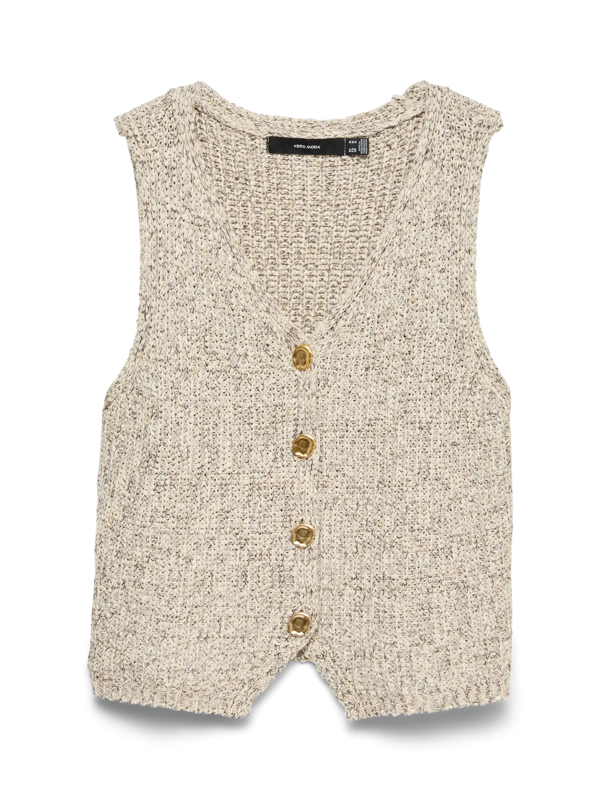 VMPENELOPE SL V-NECK VEST BIRCH/SILVER