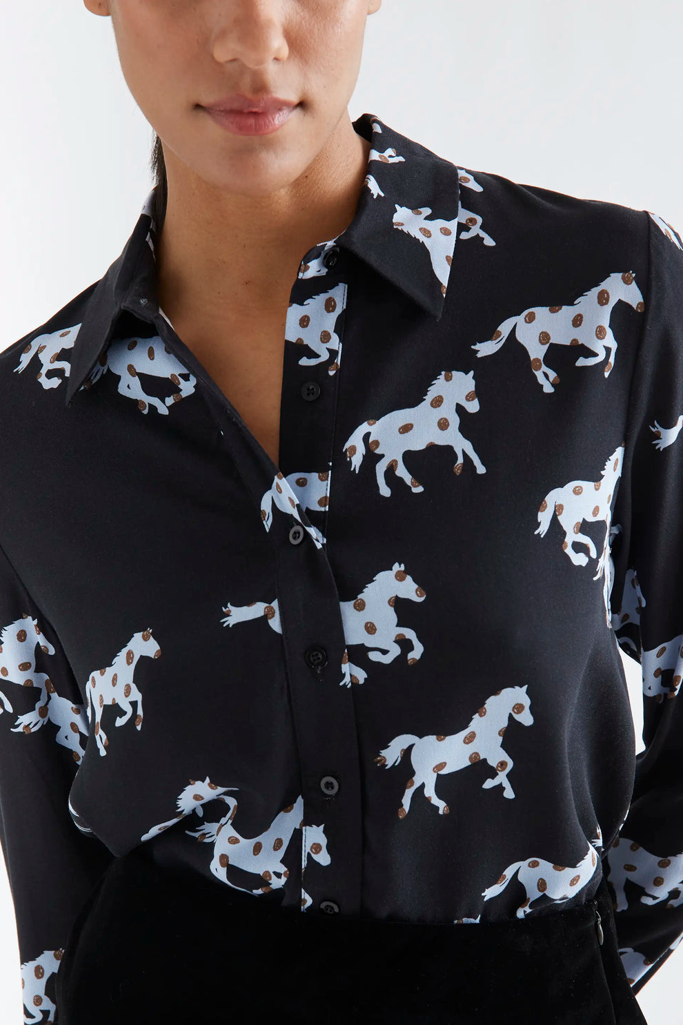 64C/12106 Camisa con estampado Horse