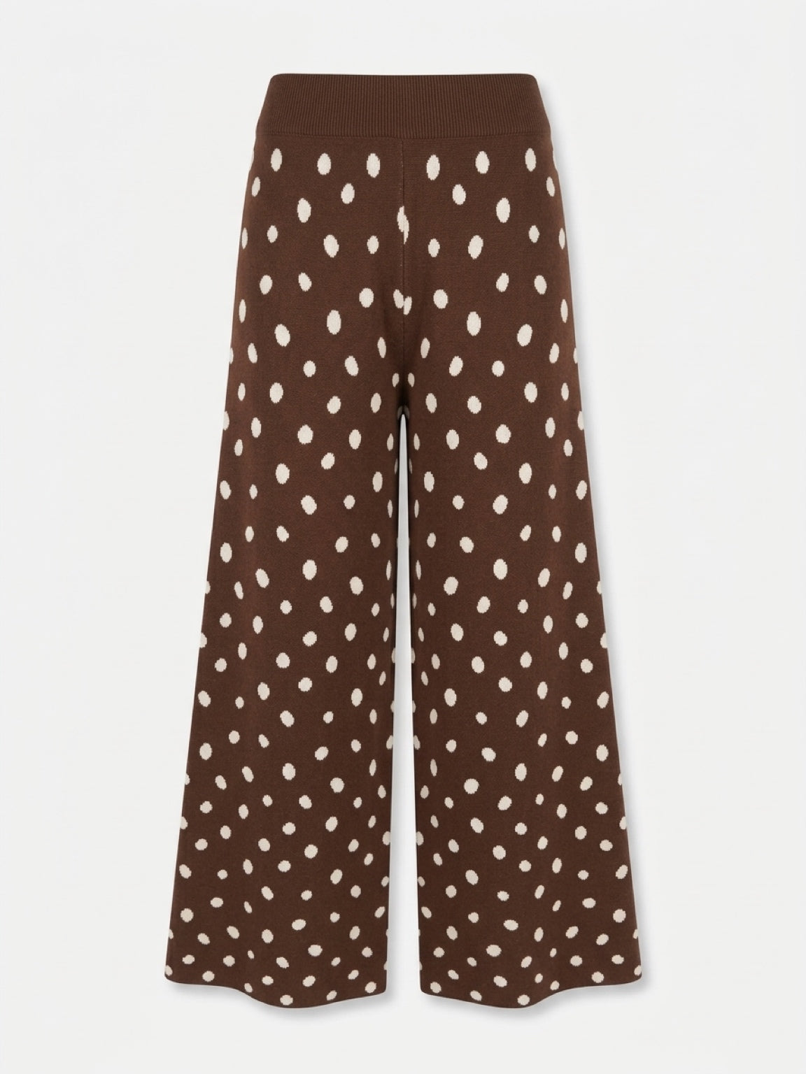 64C/10256 Pantalón con estampado punto marrón cata