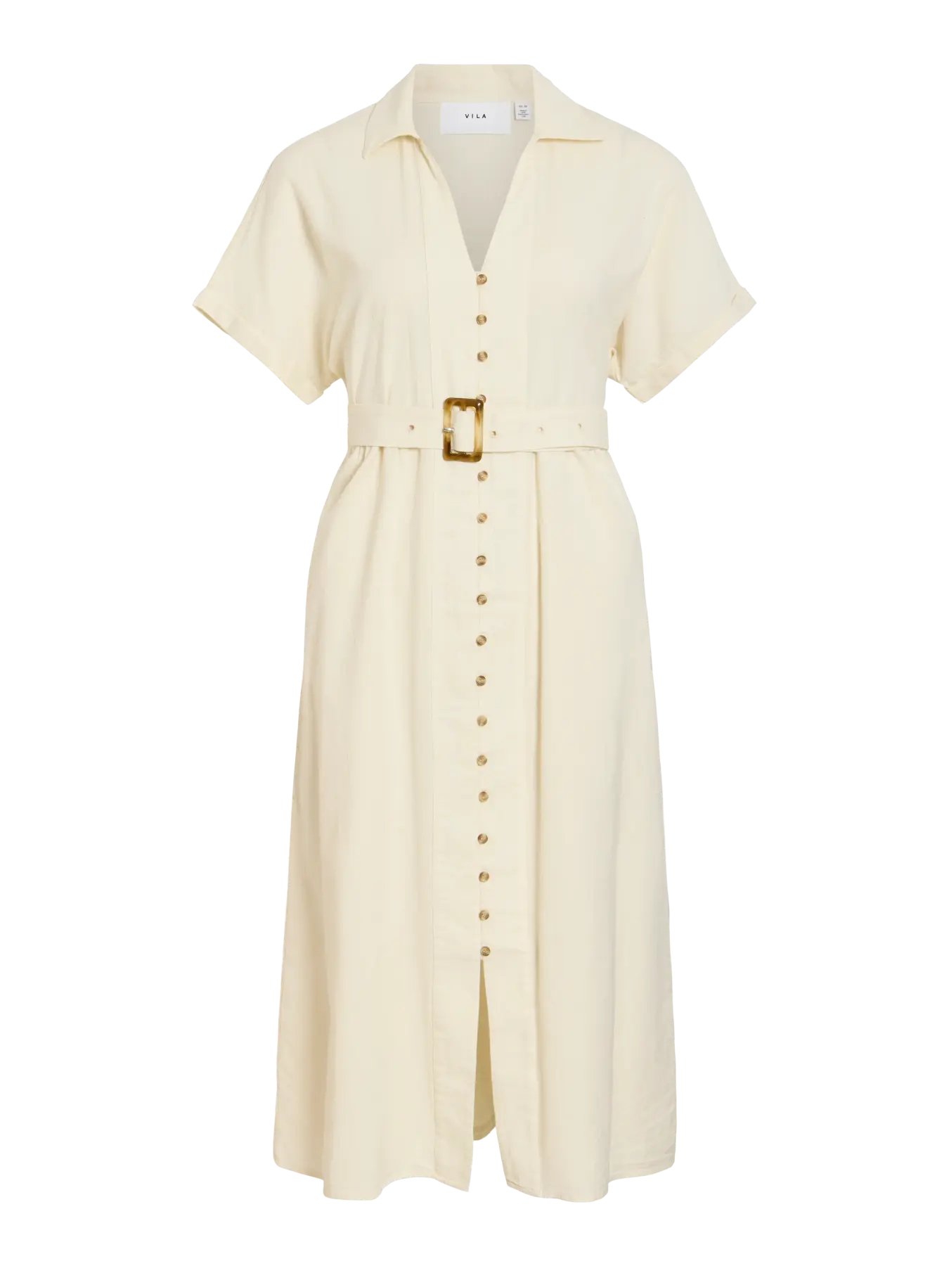 VILINNEN SS MIDI SHIRT DRESS/RS BIRCH