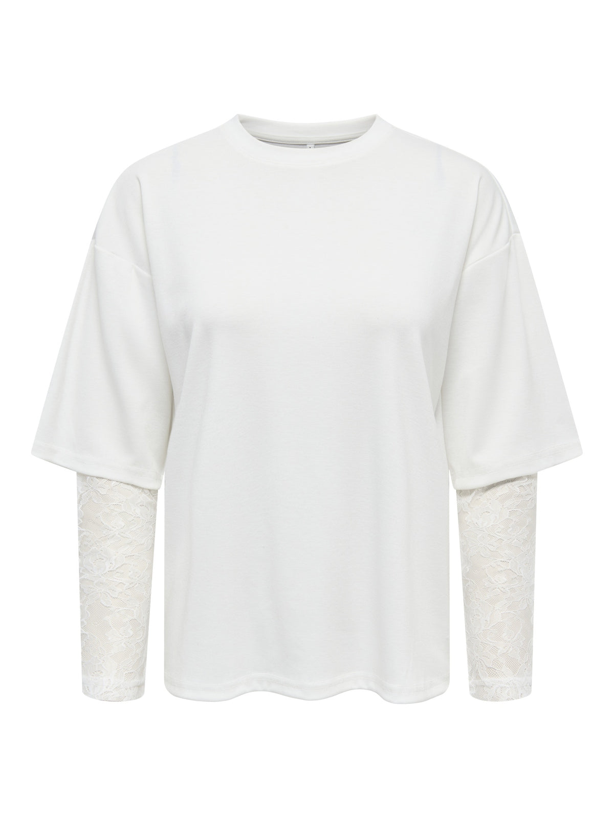 ONLTAHLIA L/S LACE TOP JRS CLOUD DANCER/DTM LACE