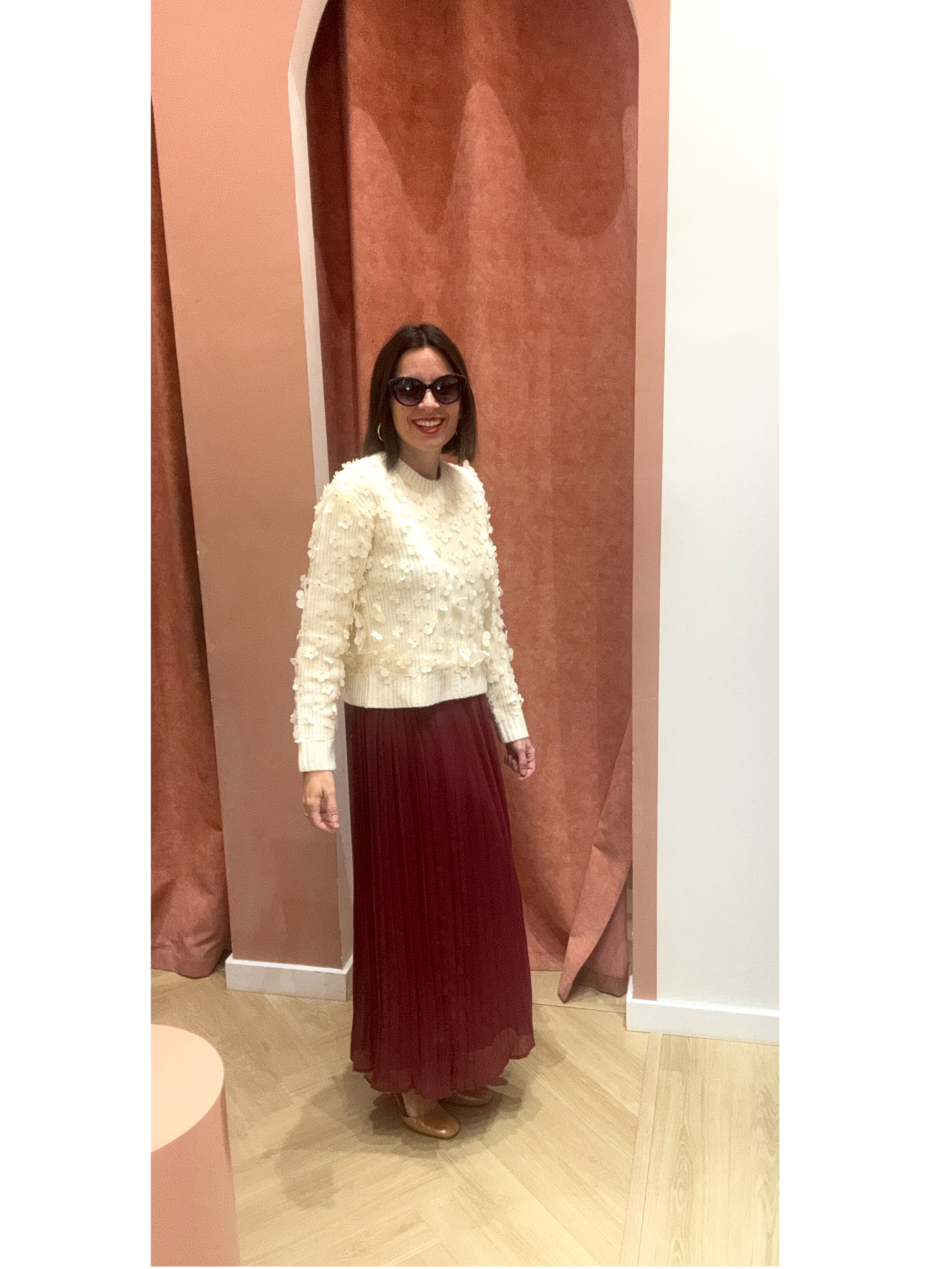 Jersey de punto floral