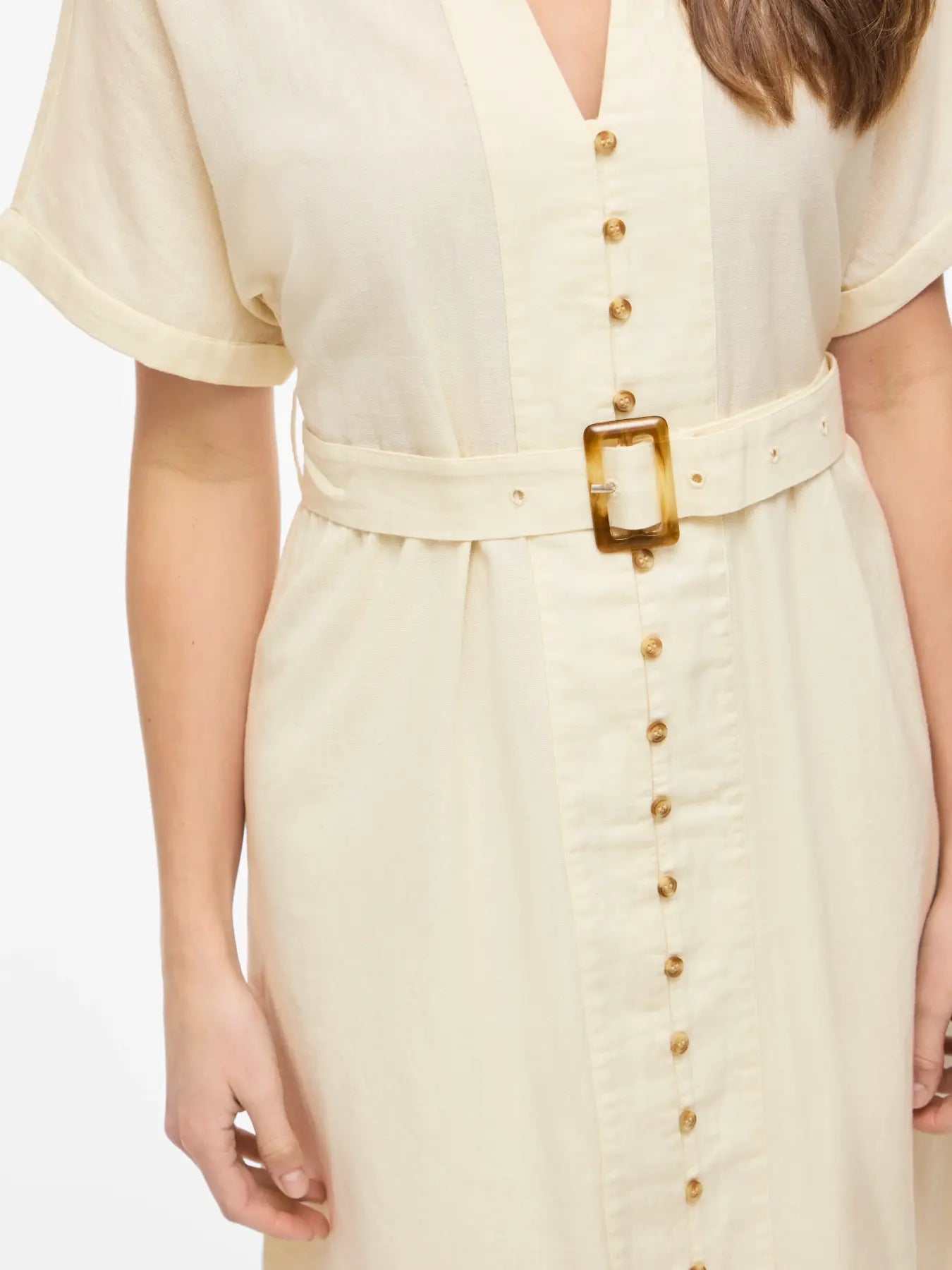 VILINNEN SS MIDI SHIRT DRESS/RS BIRCH