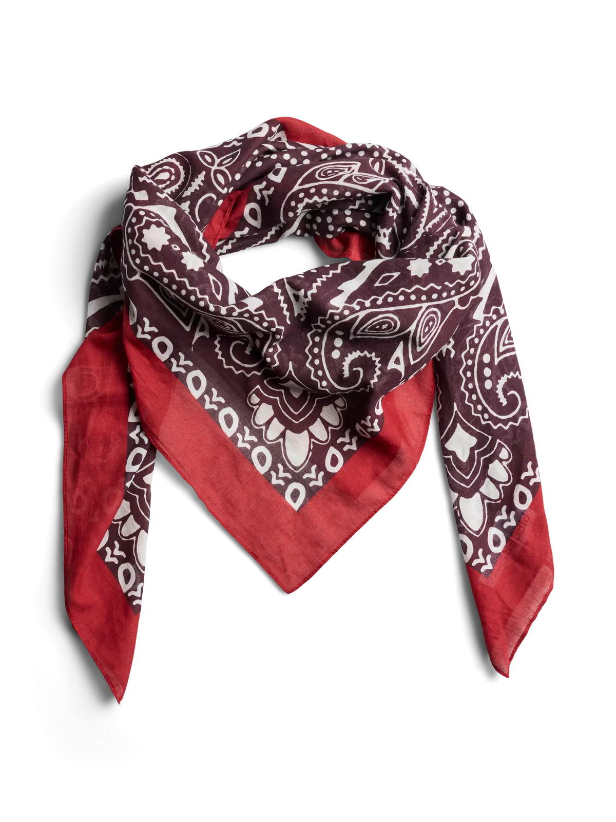 PCANITTA BIG SQUARE SCARF BC WINETASTING/PAISLEY