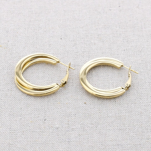 ARGOLLAS LIDIA ACERO DOBLE ARO CUADRADO