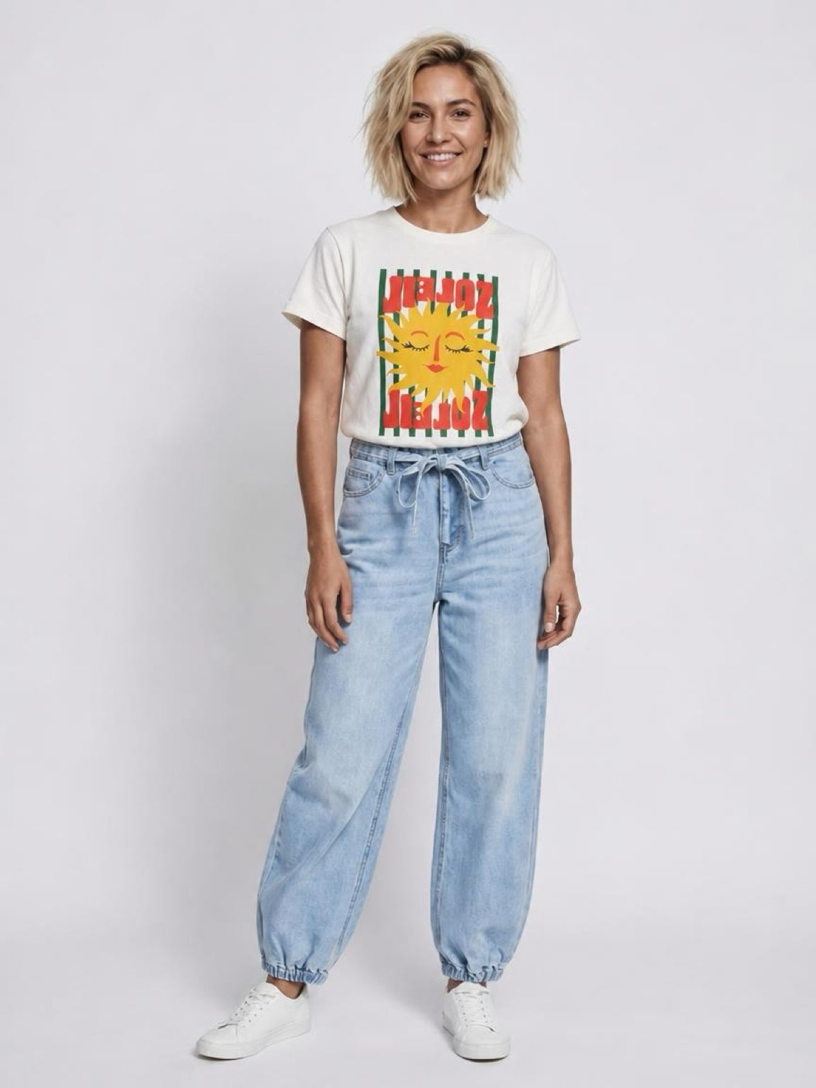 LARA JOGGER PANT LIGHT BLUE DENIM