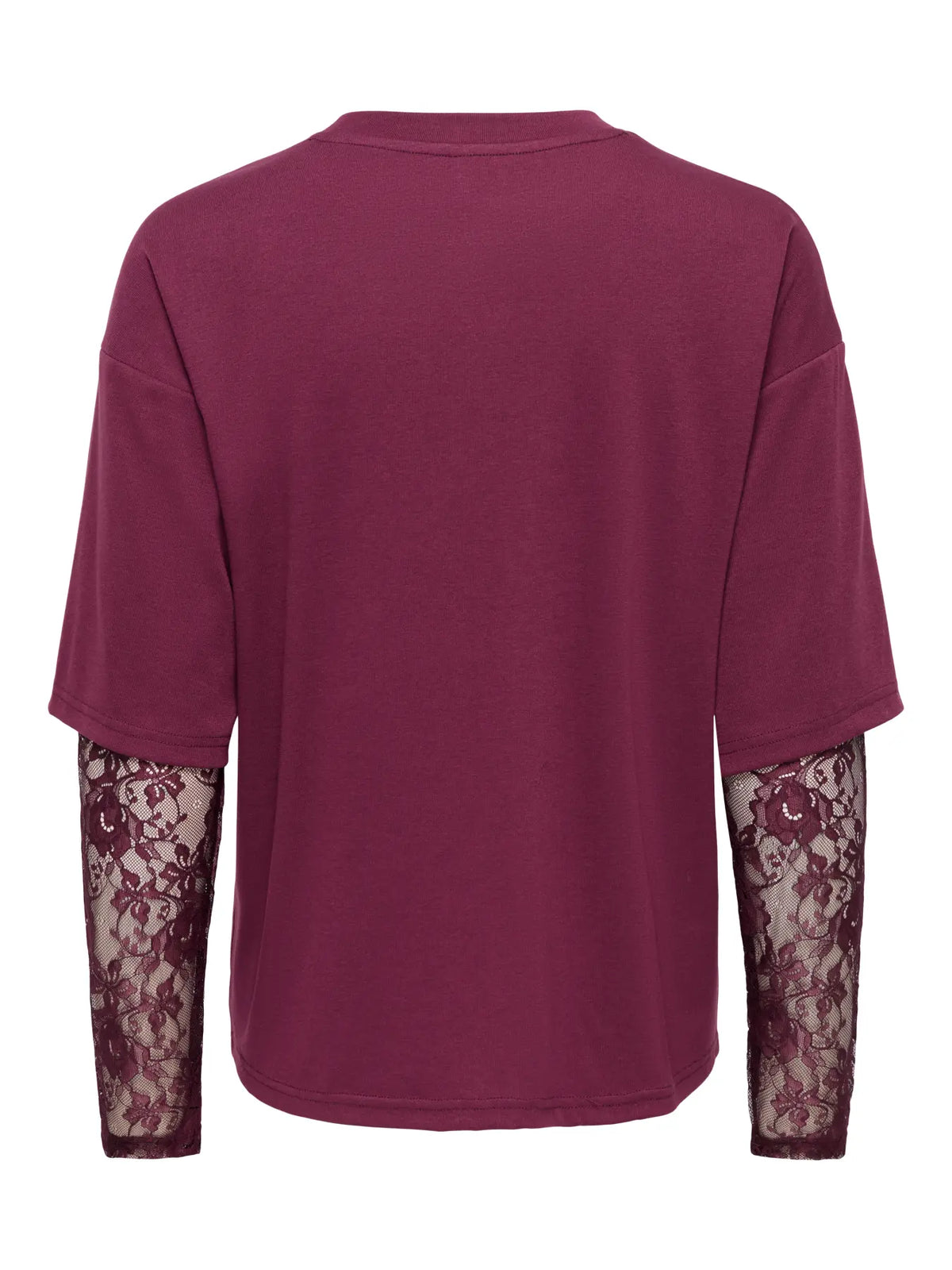 ONLTAHLIA L/S LACE TOP JRS FIG/DTM LACE