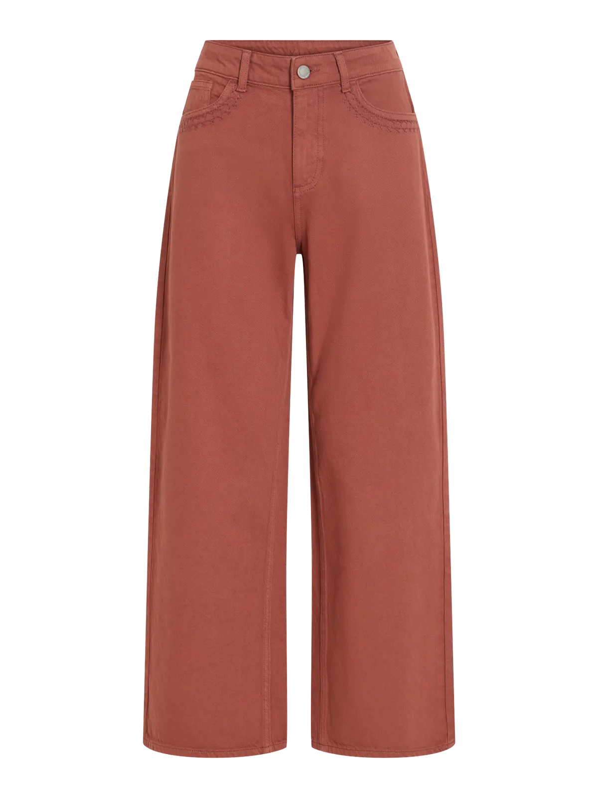 VIEMMA 7/8 HW POCKET EMB WIDE JEANS PAL SABLE