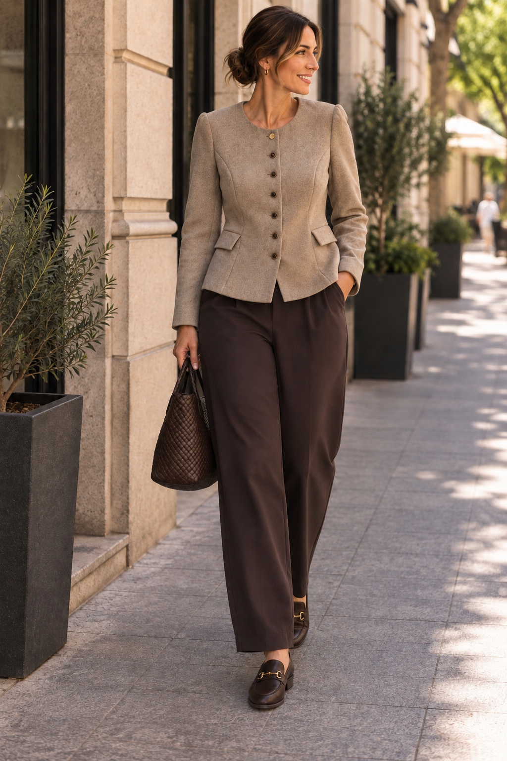 VIZIKKA L/S WAIST JACKET/BFS NATURAL MELANGE