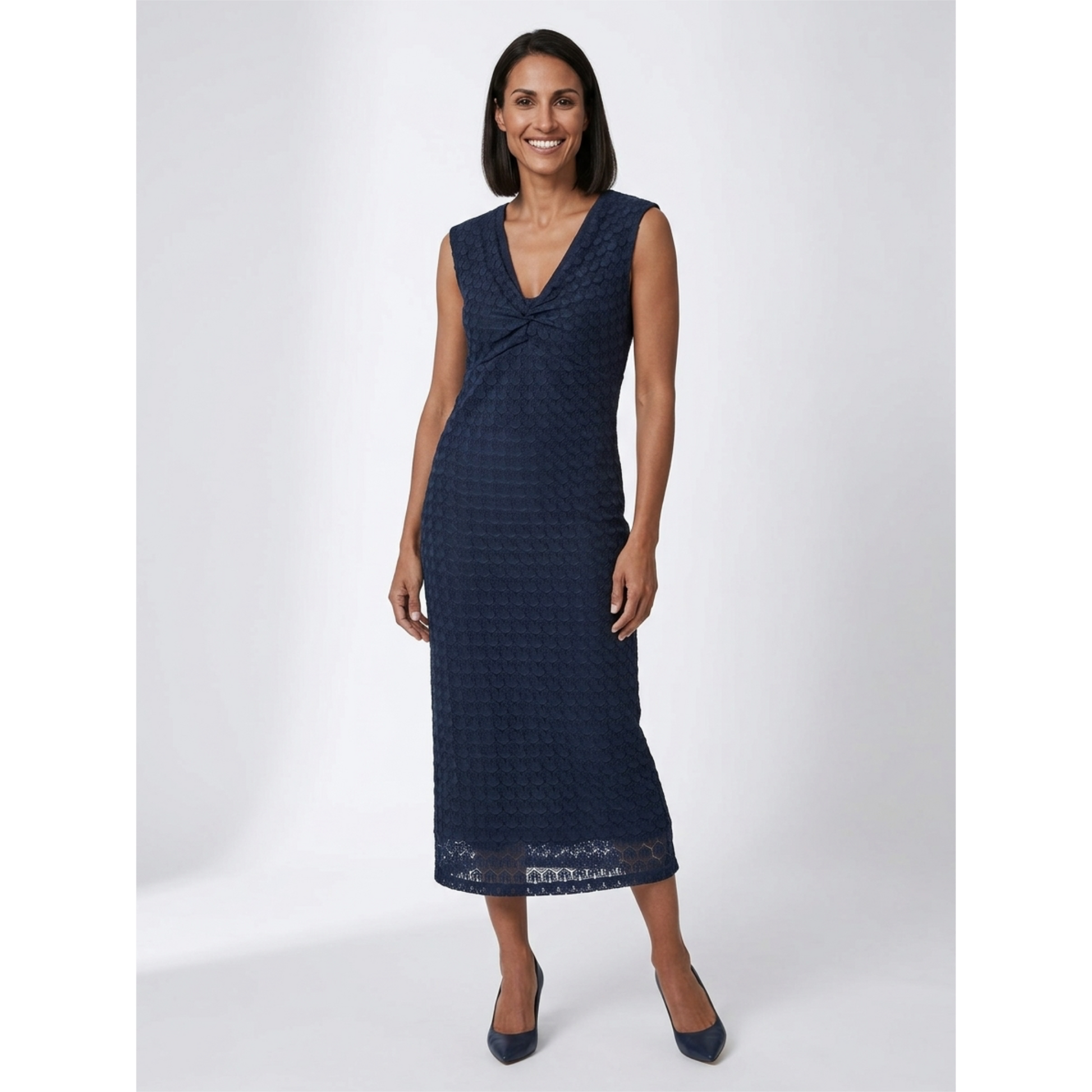 VMDEVELYN C/S 7/8 DRESS JRS BTQ GA NAVY