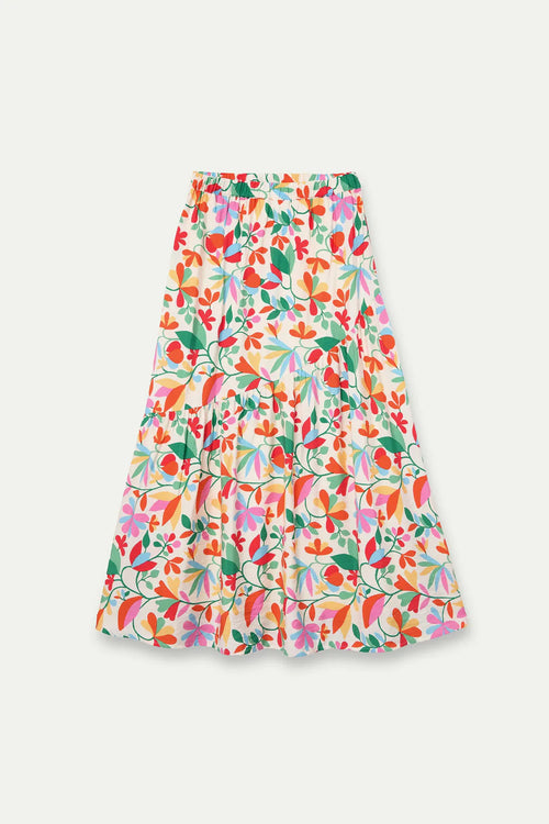 62C/12108 Falda larga con estampado Lotto