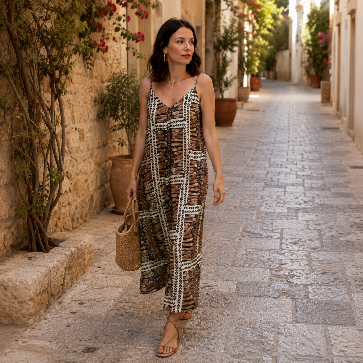 OBJSHELLY LO STRAP DRESS 145 TOASTED COCONUT/BIRCH